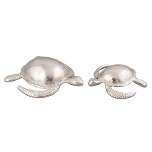 Plateau de service en aluminium moulé avec design Turtil pour cuisine, salle à manger, plat de présentation alimentaire, ustensiles de cuisine en métal, plateau de service alimentaire - Product Image 1