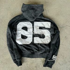 Sudadera con Capucha Extra Grande de Alta Calidad con Bordado de Letras 2025 para Hombre, Ropa Retro Americana, Moda Urbana, Sudadera con Cremallera Unisex - Product Image 6