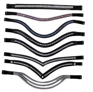 Banda de cejas de caballo Premium de forma recta UV más vendida del fabricante indio onda de cuero de cristal perla para montar a caballo - Product Image 5