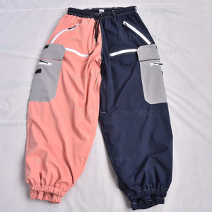 Pantalon de ski gris clair d'hiver, chaud, doublé polaire, imperméable, coupe-vent, chauffant, respirant, ajustement réglable, avec guêtres intégrées - Product Image 1