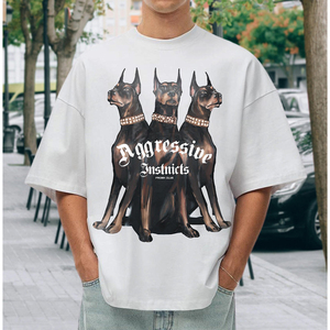 Camiseta de gran tamaño lisa de peso pesado de alta calidad impresión personalizada en blanco 100 algodón hombres agresivos impreso camiseta de gran tamaño - Product Image 4