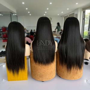 Top qualité belles perruques vrais cheveux humains 100% vietnamien cheveux humains os droit brun couleur fermeture perruque 2025 - Product Image 2