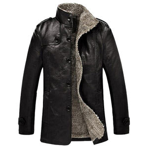 Offre Spéciale nouveaux hommes Vintage vestes en cuir moto mâle motard PU manteaux mode vêtements d'extérieur faux cuir veste épaissir plus chaud - Product Image 4