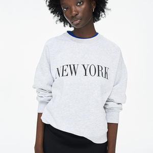 Sudaderas con capucha con estilo para mujer Jersey de manga larga suelto ligero para técnica de lavado ácido de invierno Precio al por mayor - Product Image 2