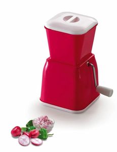 เครื่องหั่นพริกพลาสติกสีแดงแบบขายส่ง พร้อมฝาปิด ดีไซน์ทรงสี่เหลี่ยม ใบมีดสแตนเลส ใช้งานง่าย - Product Image 4