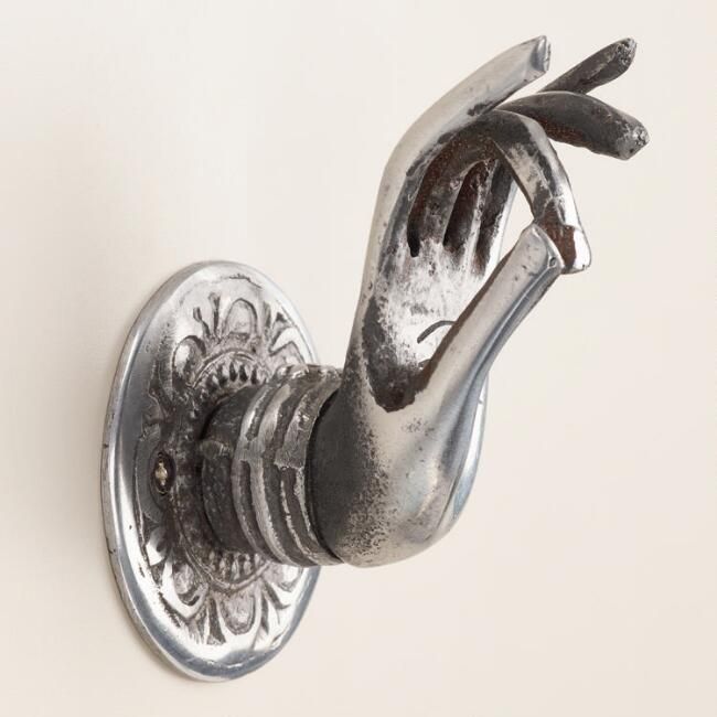 Cast Aluminum Antique Silver Snail Wall Hook for Bathroom Kitchen