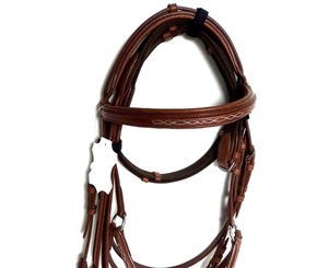 Vente chaude de qualité supérieure en cuir véritable bride à mors Rembourrage souple durable Usine Prix de gros Produits pour chevaux - Product Image 1