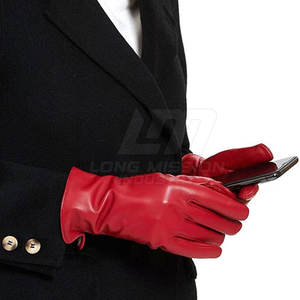 Gants en cuir sur mesure, vêtements d'hiver, gants en cuir, gants en cuir pour écran tactile, fabriqués au Pakistan - Product Image 6