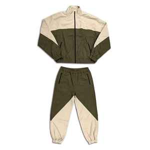 Conjunto Deportivo Informal para Hombre, Corte Holgado, Paneles de Color Combinados, Talla Grande, con tu Propio Logotipo, para Entrenamiento y Running, en Nailon - Product Image 1