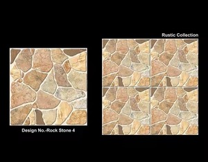 กระเบื้องที่จอดรถกันลื่นขนาด12มม. 400x400มม. กันลื่นด้านนอกเป็น3D ดินเหนียว40x40ซม. กระเบื้องลายหินเหมือนหินพอร์ซเลนกลางแจ้ง - Product Image 3