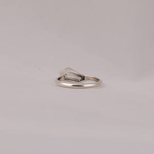 Luxury 1.50 Carat Coffin Cut CVD Lab Grown Diamond <b>Solitaire</b> Bezel Setting <b>Ring</b> Classic Engagement <b>Ring</b> 18KT White Gold Plating - Product Image 3