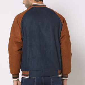 2025 Custom LOGO <b>Vintage</b> <b>Varsity</b> <b>Jacket</b> for Men Canvas Stand Collar Winter Season Embroidery Patch Men's Style - Product Image 4