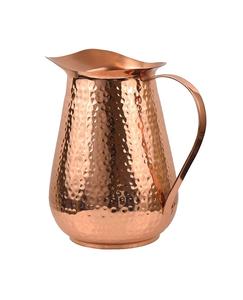 Jarra de cobre pulido con forma artesanal y agarre suave, elaborada para una hidratación práctica y métodos de curación naturales - Product Image 3