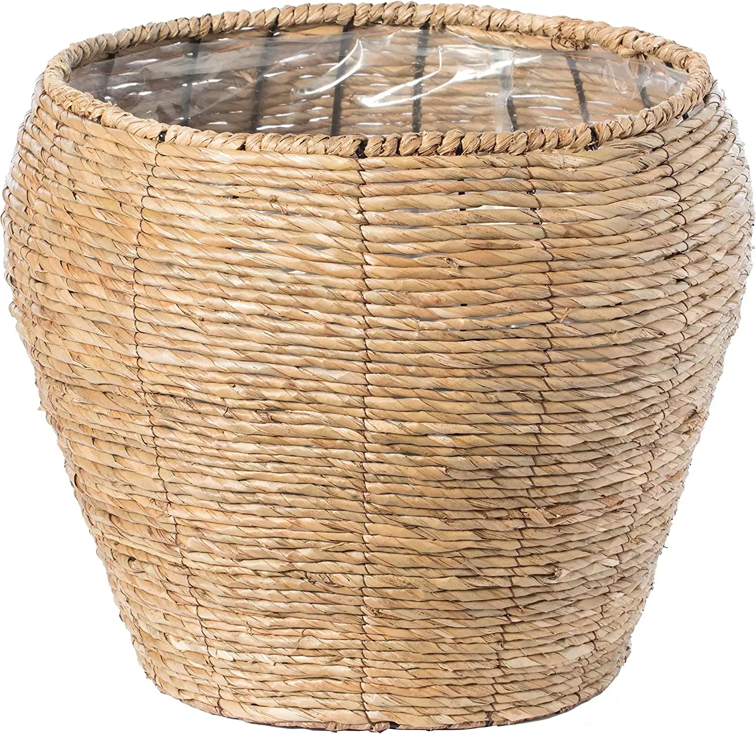 Vaso di fiori rotondo in Rattan di Design europeo per balcone al coperto per piantare stoviglie per la casa Mini vaso da fioriera