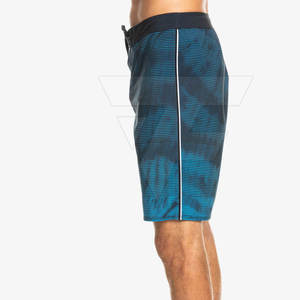 Short de bain personnalisé à motifs floraux et extensibles dans les 4 sens pour hommes Maillot de bain à motif solide Style décontracté Maillot de bain fabriqué - Product Image 4