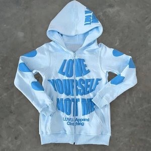 เสื้อฮู้ดผ้าฝ้าย100% ของผู้ชายเสื้อสเวตเตอร์ผ้าฟลีซ500 + GSM รุ่นหน้าจอพิมพ์ลายนูนออกแบบได้ตามต้องการสำหรับฤดูหนาว - Product Image 6