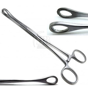 Pince à éponge manuelle réutilisable en acier inoxydable à long manche, instrument chirurgical pour clinique, laboratoire et usage médical - Product Image 6