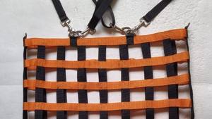 Cheval de bande PP plié Portable avec sac de foin sac de foin multi-grille cheval sac d'alimentation lente fournitures équestres - Product Image 2