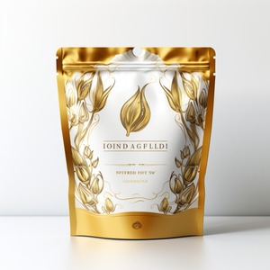 Bolsa de Mylar para Arroz Basmati, Impresión por Grabado, Grado Alimenticio, Blanco Mate, Bolsa con Cierre Hermético, a Prueba de Olores, Reciclable, Doypack con Cierre - Product Image 1