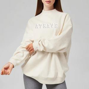 เสื้อสเวตเตอร์ยาวโอเวอร์ไซส์ของผู้หญิงทันสมัยเสื้อกันหนาวแบบสวมหัวผ้าฟลีซผ้าฝ้ายหนาสวมใส่สบายสบายเป็นมิตรกับสิ่งแวดล้อม - Product Image 1