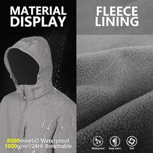 Chaqueta Personalizada para Hombre, Ligera, Resistente al Agua, Chaqueta Deportiva Cortavientos de Invierno con Cierre de Cremallera - Product Image 2