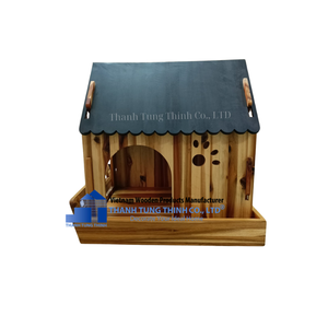 Maison pour animaux de compagnie en bois de grande taille pour l'extérieur, cage à chien en bois personnalisée, fabricant vietnamien, vente en gros - Product Image 1