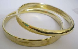 Trendy High Quality Handcrafted Smooth Polished Copper <b>Bangle</b> For Women Elegant <b>Gold</b> Plated Indian Bridal Jewelry Classic - Product Image 3