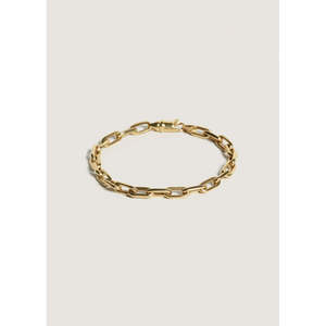 Mia Link Chain <b>Bracelet</b> with Zircon <b>Gold</b> and Rhodium Plated <b>Beaded</b> Jewelry Classic and Trendy for Wedding Party or Gift - Product Image 1