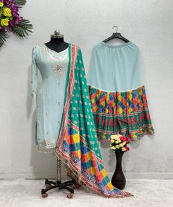 Ensemble élégant et abordable Salwar Dupatta en lin: ensembles élégants de salwar dupatta en lin proposés à un prix abordable sans compromettre les dupattas - Product Image 6
