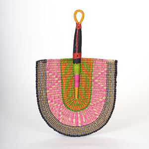 Éventail pratique en fibre de jonc de mer tressé, éventails à main en herbe de mer naturelle de la meilleure qualité avec poignée recouverte - Product Image 6