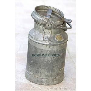 Fournisseur en gros de canne à lait galvanisée avec couleur personnalisée fini rustique indien élégant fait à la main pot à lait décoratif - Product Image 5