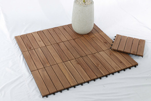 Dalles de terrasse en bois d'acacia 5 lattes conçues pour un revêtement de sol extérieur durable avec une structure de surface stable pour la construction en vrac - Product Image 6