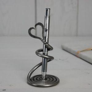 Porte-stylo cylindrique en métal en maille or rose exclusif organisateur de papeterie élégant pour la maison bureau école qualité supérieure - Product Image 3