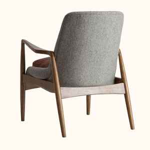 Sillón Acolchado Moderno y Minimalista de Aarhus con Estructura de Madera de Teca Sólida para Sala de Estar, Dormitorio o Uso en Hoteles - Product Image 4