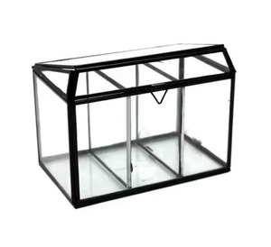 Modern Design Eco-Friendly Metal Glass Jewelry <b>Box</b> Finished <b>Black</b> Color Handmade Home Decor <b>for</b> Wedding Gifts Jewelry <b>Storage</b> - Product Image 2
