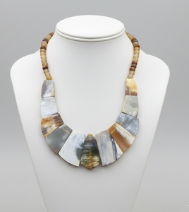 สร้อยคอประดับลูกปัดเขาสัตว์ธรรมชาติทำมือ |   เครื่องประดับเขาควายแท้ |   สร้อยคอแฟชั่นชนเผ่าสำหรับผู้หญิง - Product Image 1