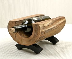 Porte-bouteille en bois conçu pour un nettoyage facile et une utilisation durable - Product Image 5