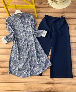 Vêtements décontractés les plus choisis Top imprimé en rayonne de coton avec Palazzo Indian Girls Wear Readymade Cheap Low Price Wholesale Surat ApparelGarment - Product Image 1