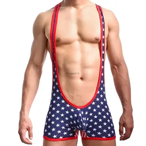 Pro Wrestling Singlet para hombres Tight Fit sin mangas Durable y transpirable - Product Image 1