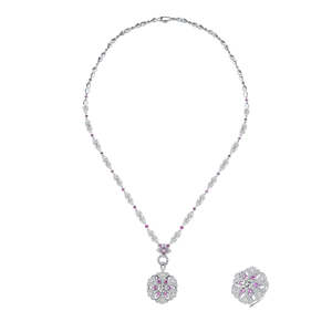 Bijoux de luxe 18K blanc \ collier en argent diamant plein diamant pendentif pour femmes moissanite diamant colliers fins - Product Image 5