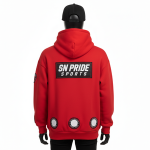 Sweat à capuche homme hiver coupe classique en polaire épaisse, respirant et écologique, avec logo personnalisé brodé, style streetwear tendance, effet vieilli PVC - Product Image 2