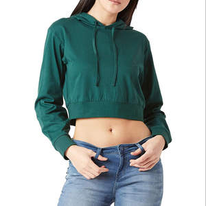 Ensemble de hauts courts et de sweat-shirts d'hiver pour femmes en gros 2025 Sweat-shirt en polaire personnalisé à fermeture éclair avec logo sur le devant - Product Image 1