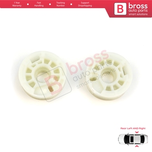 V1BWR5222+BWR5223 Window Regulator Repair <b>Cable</b> Roll <b>Gear</b> Reel Wheel Pulley Rear Left Right Door for Ceed Cee'd MK2 JD 2012-2018 - Product Image 2