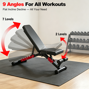 Panca Multifunzionale Regolabile per Sollevamento Pesi e Addominali, Panca per Pesi ad Alta Resistenza per Body Building e <span class=keywords><strong>Palestra</strong></span> - Product Image 2