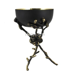 Quemador de incienso de forma redonda de color negro y dorado Quemador Bakhoor de hierro y metal de diseño antiguo a precio atractivo - Product Image 4