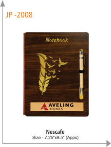 Juego de cuadernos de tapa dura de bambú auténtico A5 de lujo, cuadernos de diario de tapa dura reciclados con encuadernación térmica, regalo Premium ecológico - Product Image 2