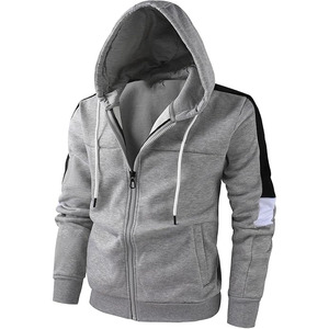 Sudadera con Capucha de Forro Polar de Algodón, Sudadera con Capucha Holgada de Gran Tamaño con Cierre de Cremallera de Dos Vías para Hombre, Cuello Caído, para Hombre, Cargada por Dress Sports - Product Image 1