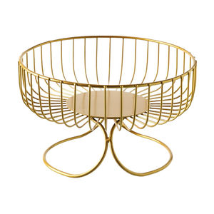 Alto grado hecho en La India estilo moderno redondo hogar simple multifuncional cesta de drenaje de frutas cesta de fruta de Metal para mesa de Hotel - Product Image 6