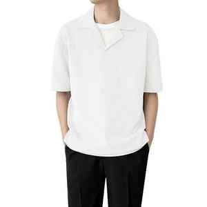 Camiseta Casual de Punto con Estampado Personalizado, Color Sólido, Manga Corta Delgada, 100% Algodón, Antibolitas, para Hombre, Todas las Temporadas, Talla Grande - Product Image 2