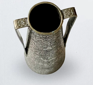 แจกันโลหะสลักลายโบราณที่มีเอกลักษณ์เฉพาะชายฝั่งแจกันดอกไม้ที่มีด้ามจับสองด้าน - Product Image 6